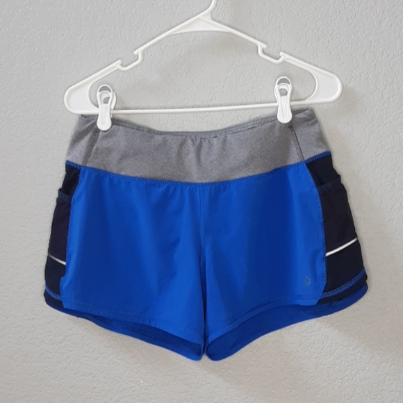 Athleta Pants - Athleta Bright Blue Side Pocket Athletic Shorts
